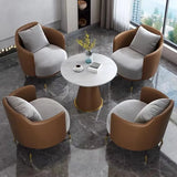 Green Grey Fabric Single Sofa Seating Group with Table Image - 27