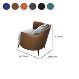 Green Grey Fabric Single Sofa Seating Group with Table #size