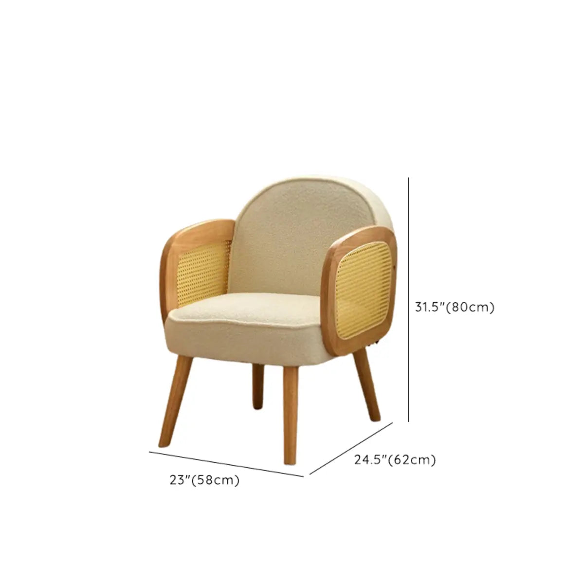 Green Leather Track Arm Fixed Back Solid Wood Arm Chair 