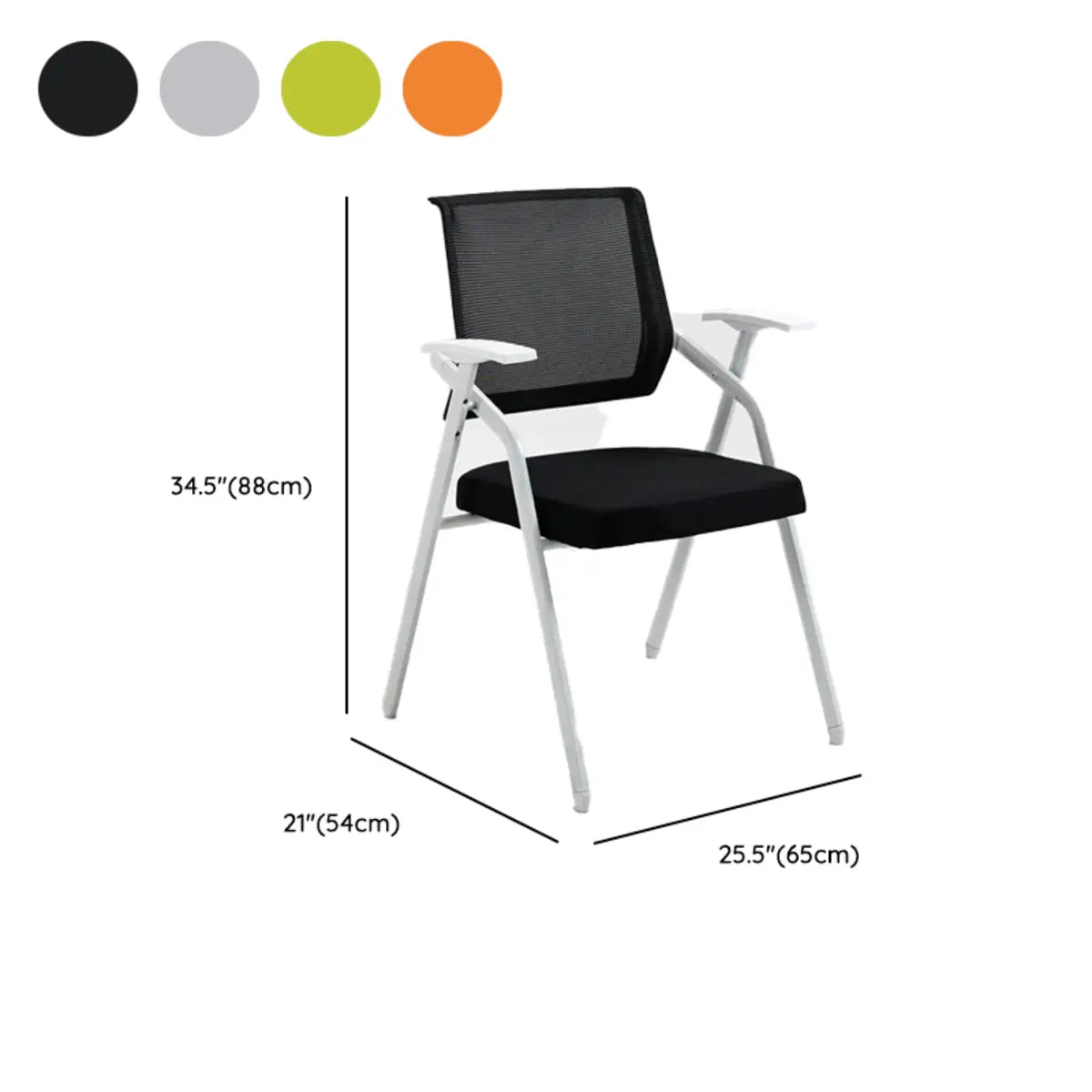 Green Modern Mesh Back Office Chair with Cushioned Seat 