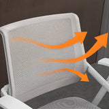 Green Modern Mesh Back Office Chair with Cushioned Seat Image - 6