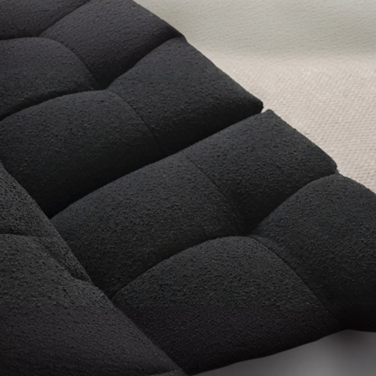 Green Mohair Square Arm Biscuit Back Sofa with Pillow Image - 14