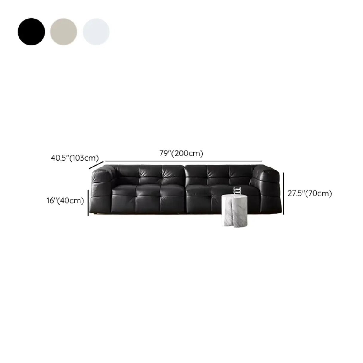 Green Mohair Square Arm Biscuit Back Sofa with Pillow Image - 22