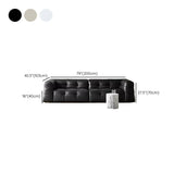 Green Mohair Square Arm Biscuit Back Sofa with Pillow Image - 22