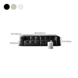 Green Mohair Square Arm Biscuit Back Sofa with Pillow Image - 24