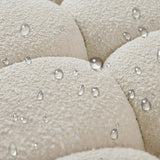Green Mohair Square Arm Biscuit Back Sofa with Pillow Image - 8
