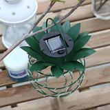 Green Pineapple Solar LED Outdoor Pendant Lights Image - 5
