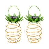 Green Pineapple Solar LED Outdoor Pendant Lights Image - 6