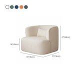 Green Recessed Arm Scratch Resistant Flannel Arm Chair #size