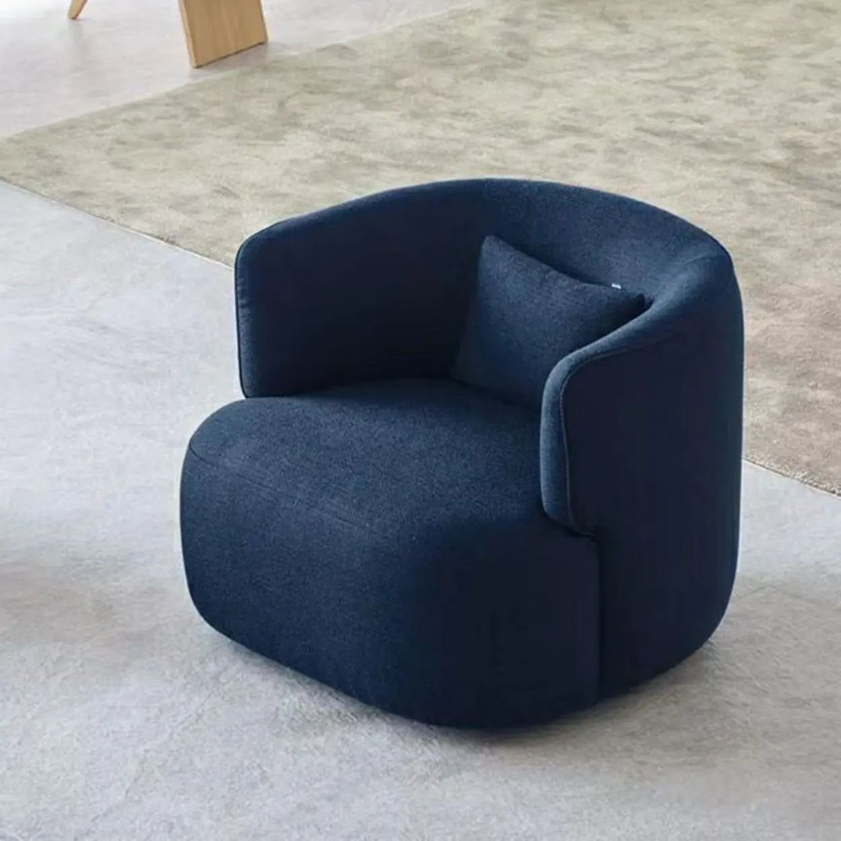 Green Recessed Arm Scratch Resistant Flannel Arm Chair Image - 3