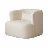 Green Recessed Arm Scratch Resistant Flannel Arm Chair Image - 5
