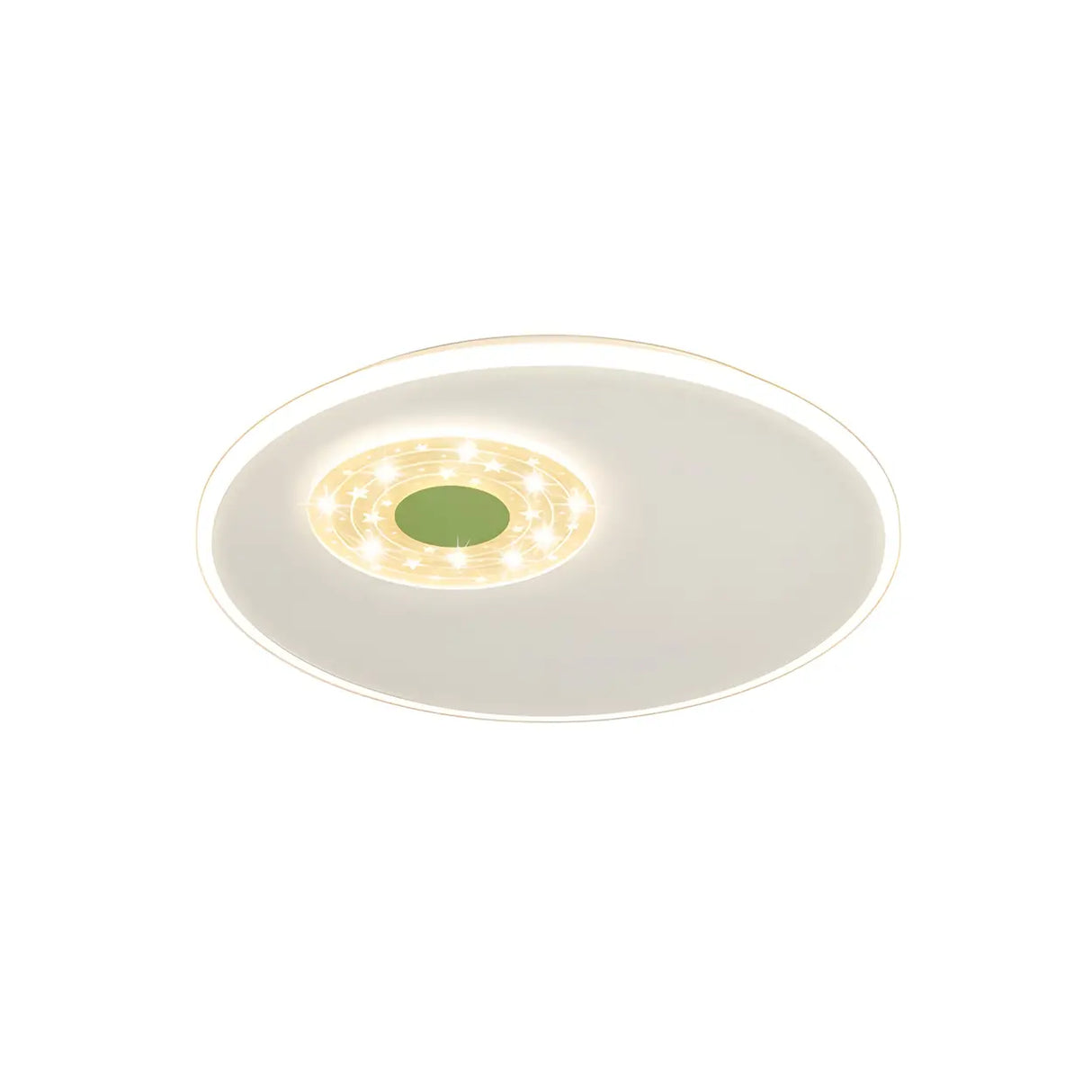 Green Rectangle Dimmable LED Flush Mount Ceiling Light Image - 14