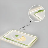 Green Rectangle Dimmable LED Flush Mount Ceiling Light Image - 17