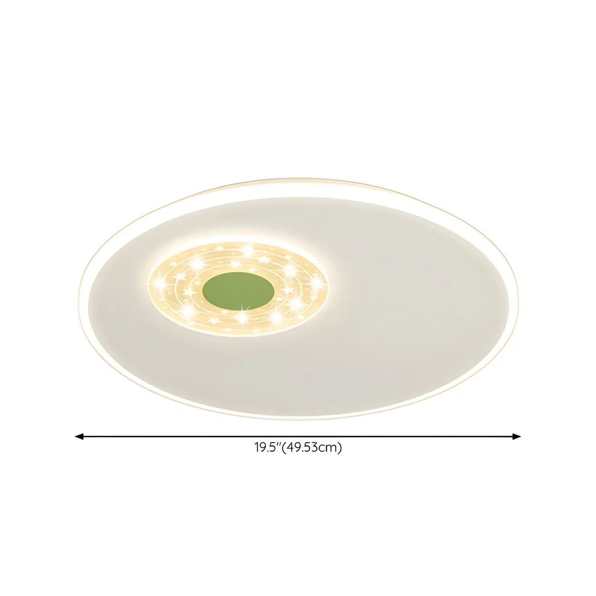 Green Rectangle Dimmable LED Flush Mount Ceiling Light Image - 22