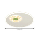 Green Rectangle Dimmable LED Flush Mount Ceiling Light Image - 22