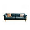Green Scratch Resistant Fabric Removable Cushion Sofa Image - 10