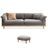 Green Scratch Resistant Fabric Removable Cushion Sofa Image - 15