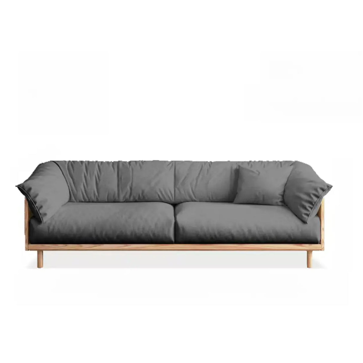 Green Scratch Resistant Fabric Removable Cushion Sofa Image - 20