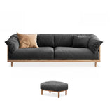 Green Scratch Resistant Fabric Removable Cushion Sofa Image - 21
