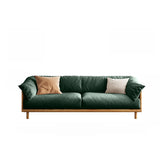 Green Scratch Resistant Fabric Removable Cushion Sofa Image - 24
