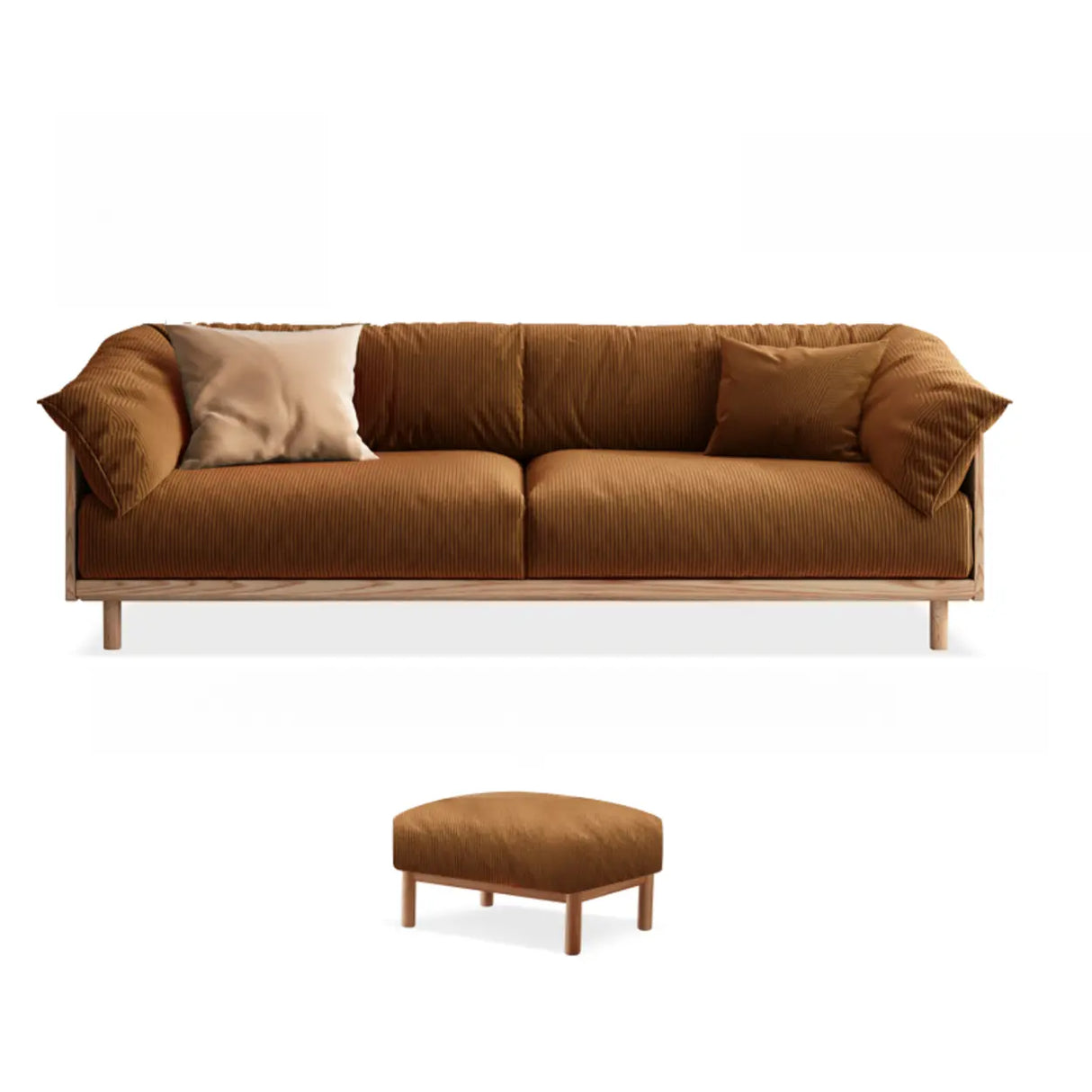 Green Scratch Resistant Fabric Removable Cushion Sofa Image - 27