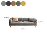 Green Scratch Resistant Fabric Removable Cushion Sofa Image - 30