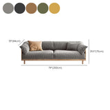 Green Scratch Resistant Fabric Removable Cushion Sofa Image - 31