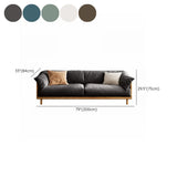 Green Scratch Resistant Fabric Removable Cushion Sofa Image - 37