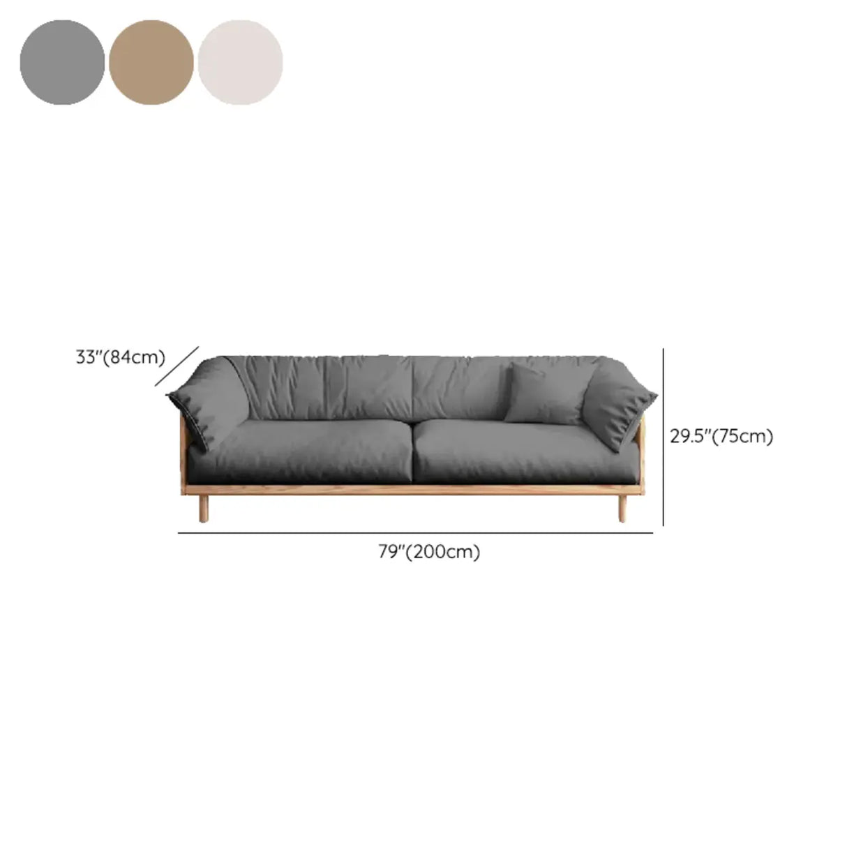 Green Scratch Resistant Fabric Removable Cushion Sofa Image - 40