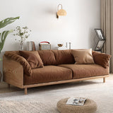 Green Scratch Resistant Fabric Removable Cushion Sofa Image - 6