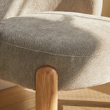 Green Scratch Resistant Flannel Accent Chair with Wood Legs Image - 11