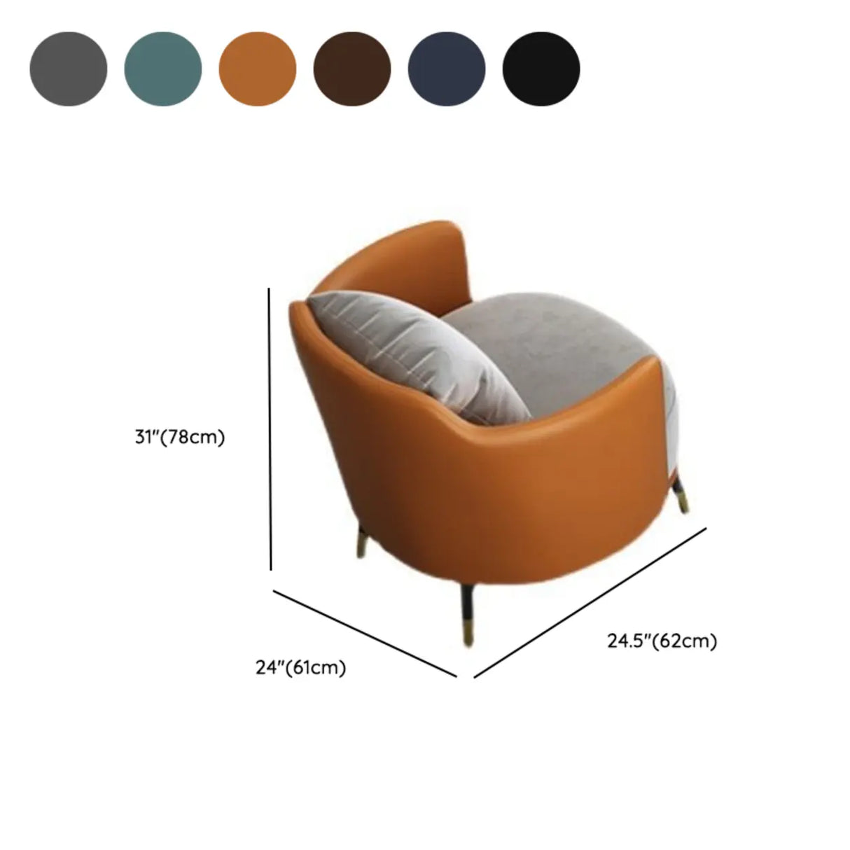 Green Scratch Resistant Single Sofa with Pillow 