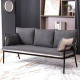 Green Stain Resistant Pillow Back Metal Frame Sofa Image - 10