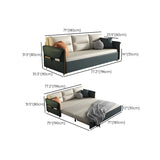 Green Stain Resistant Storage Sofa Bed with Slipcover Image - 11