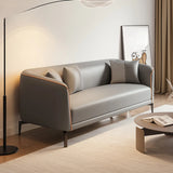 Green Stain Water Resistant Tuxedo Arm Wood Frame Sofa Image - 4