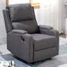 Green Tech Cloth Lumbar Support Comfort Swivel Recliner Image - 12