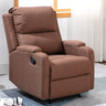 Green Tech Cloth Lumbar Support Comfort Swivel Recliner Image - 16