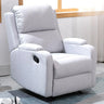 Green Tech Cloth Lumbar Support Comfort Swivel Recliner Image - 17