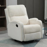 Green Tech Cloth Lumbar Support Comfort Swivel Recliner Image - 18