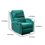 Green Tech Cloth Lumbar Support Comfort Swivel Recliner Image - 21