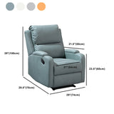 Green Tech Cloth Lumbar Support Comfort Swivel Recliner Image - 22