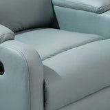Green Tech Cloth Lumbar Support Comfort Swivel Recliner Image - 3