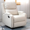 Green Tech Cloth Lumbar Support Comfort Swivel Recliner Image - 4