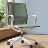 Green Tilt Mechanism Ergonomic Mesh Office Chair with Arms Image - 1