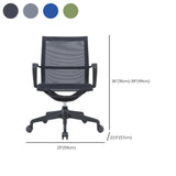 Green Tilt Mechanism Ergonomic Mesh Office Chair with Arms #size
