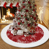 Green Trim Christmas Round Polyester Easy Care Area Rug Image - 4