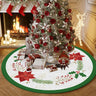 Green Trim Christmas Round Polyester Easy Care Area Rug Image - 5
