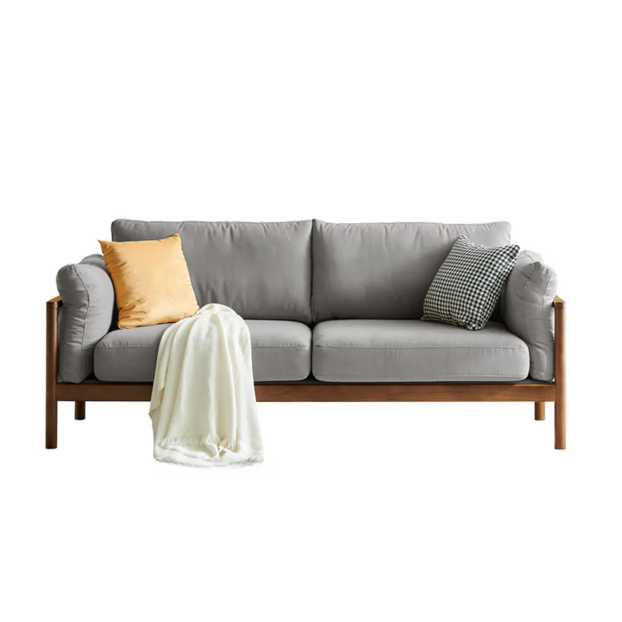 Green Water Resistant Anti Cat Scratch Fabric Loveseat Image - 16
