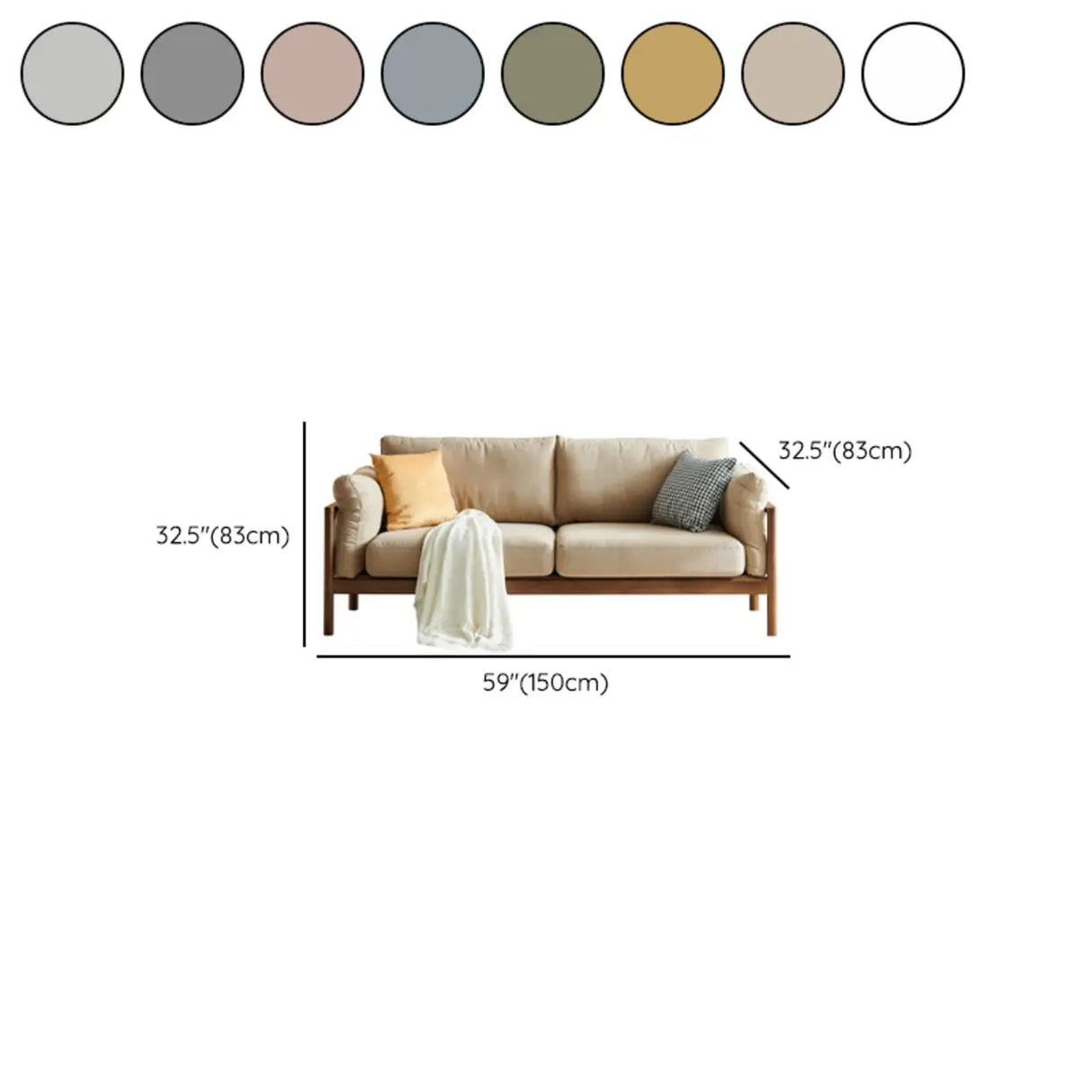 Green Water Resistant Anti Cat Scratch Fabric Loveseat 