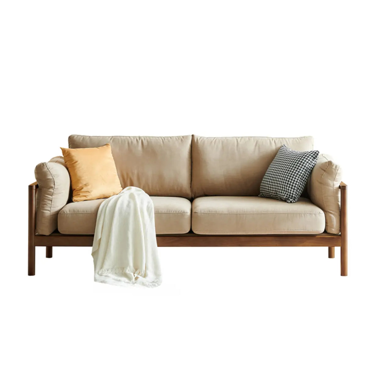 Green Water Resistant Anti Cat Scratch Fabric Loveseat Image - 2